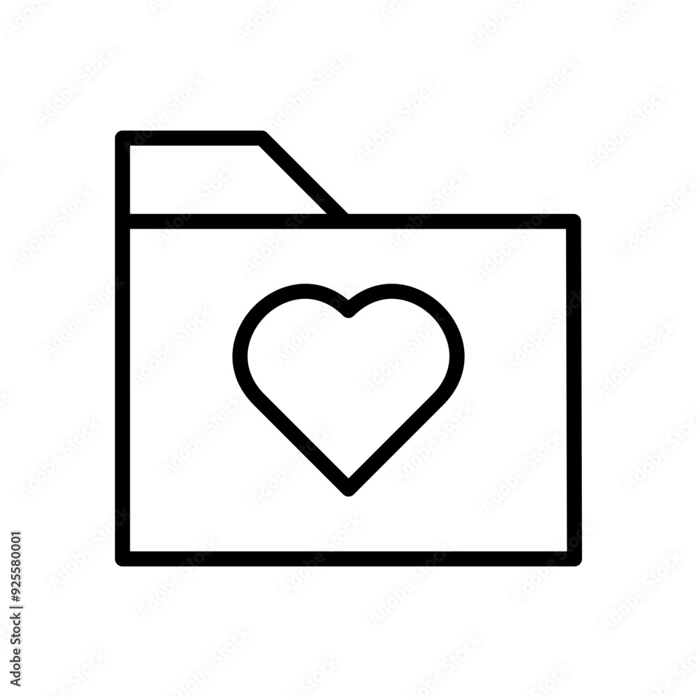 Folder icon with line style Folder icon with line style