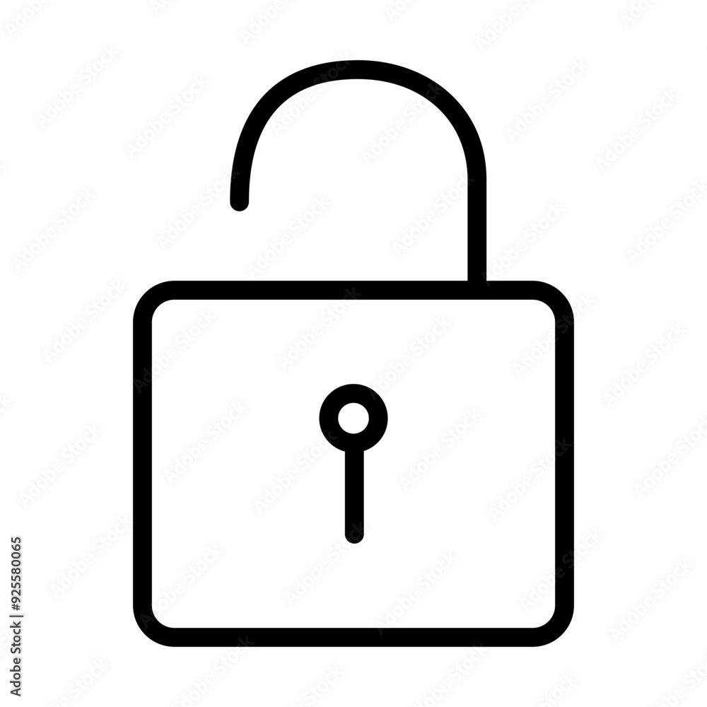 Padlock icon with line style Padlock icon with line style