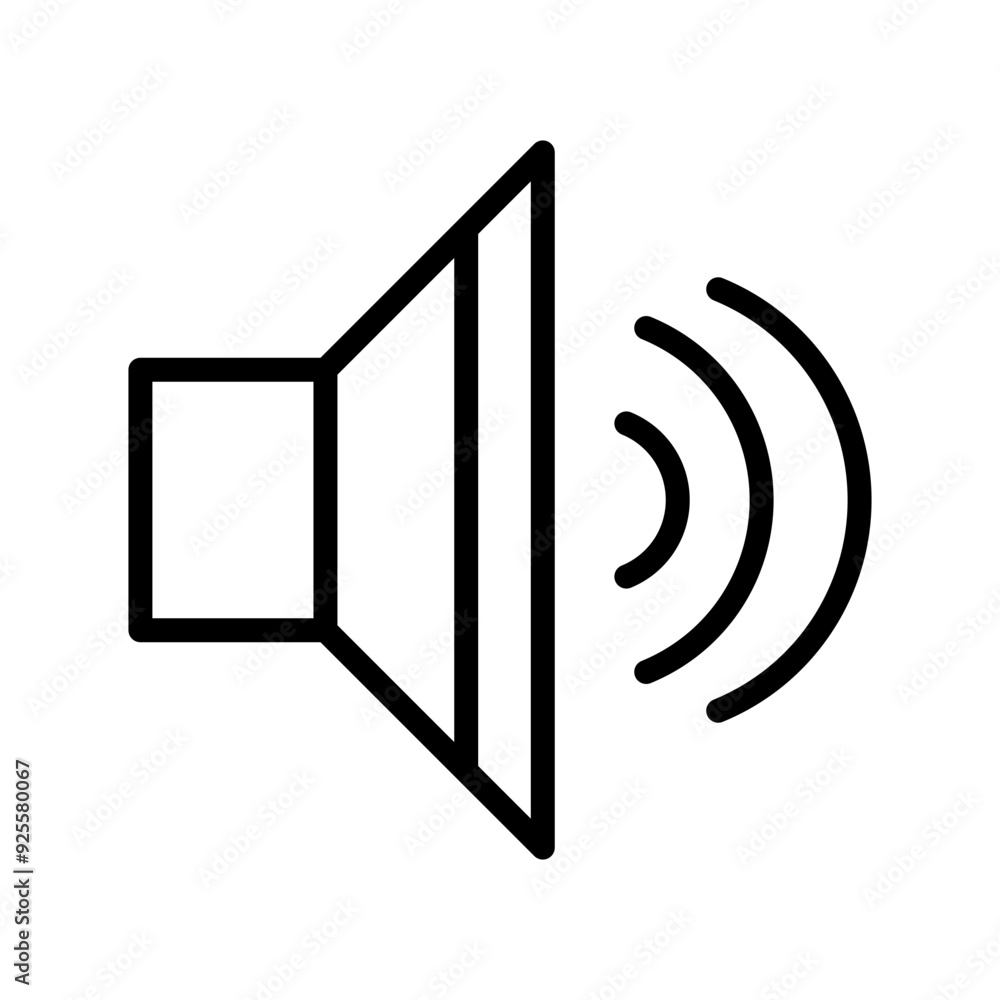 Sound icon with line style Sound icon with line style