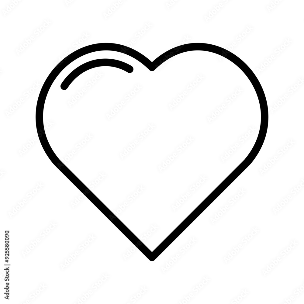 Haert icon with line style Haert icon with line style