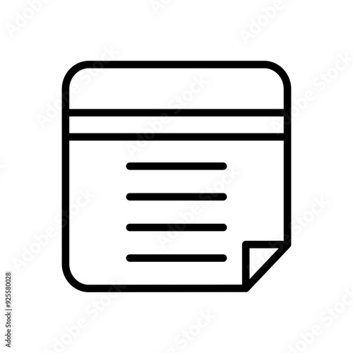 Note icon with line style