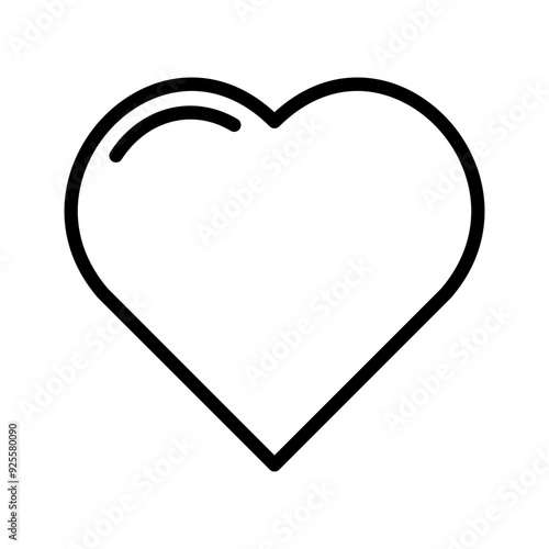 Haert icon with line style