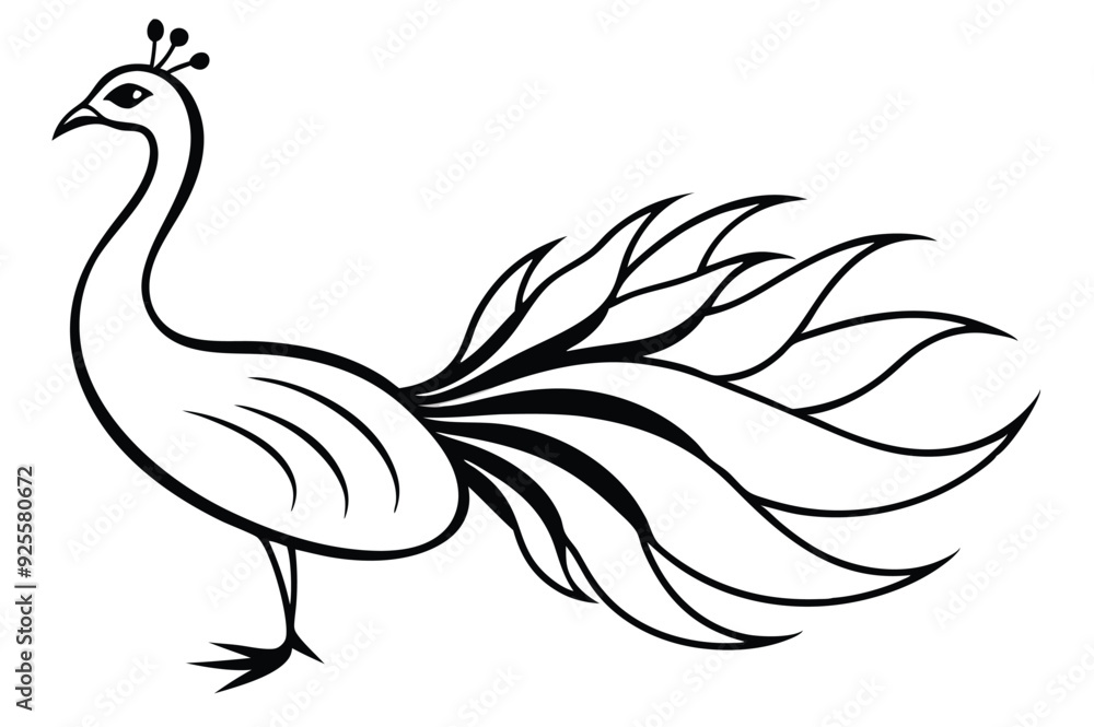 peacock style rangoli design vector silhouette peacock style rangoli design vector silhouette