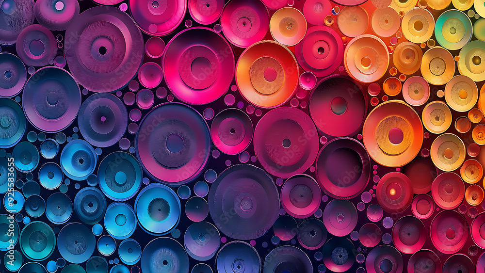Colorful Abstract Geometric Shapes with Vibrant Circles Colorful Abstract Geometric Shapes with Vibrant Circles