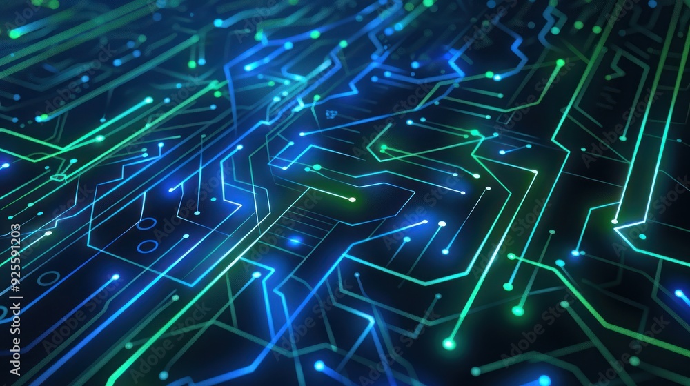 Obraz premium Abstract Digital Circuitry Pattern