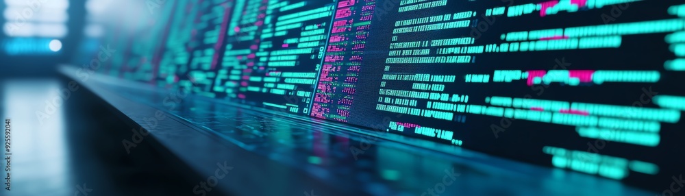 Close-up of vibrant digital code displayed on a sleek screen, representing technology, data, and modern programming. Close-up of vibrant digital code displayed on a sleek screen, representing technology, data, and modern programming.