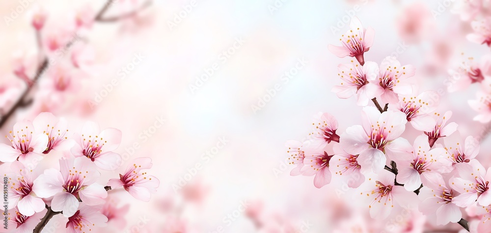 Delicate cherry blossoms in soft pink hues create a serene atmosphere, perfect for spring and nature-themed designs. Delicate cherry blossoms in soft pink hues create a serene atmosphere, perfect for spring and nature-themed designs.