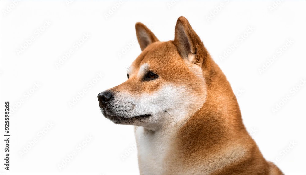 四国犬のポートレート(shikoku inu portrait on white background)
四国犬のポートレート(shikoku inu portrait on white background)