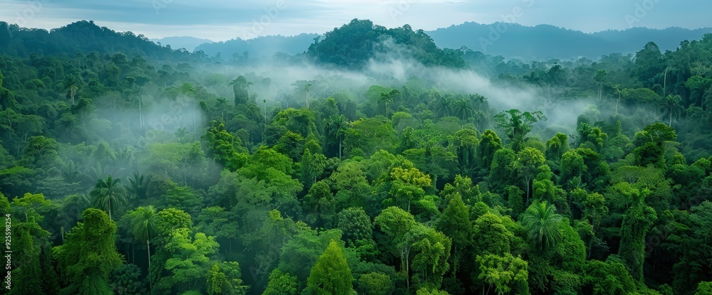Fototapeta premium Green Forest Decline Due To Human Activity, Highlighting The Impact Of Deforestation And Environmental Degradation