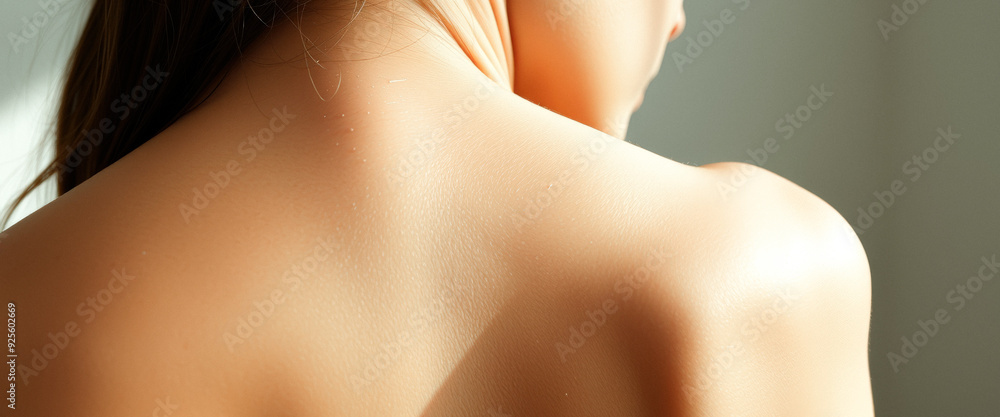 Woman's Back Illuminated by Sunlight Woman's Back Illuminated by Sunlight