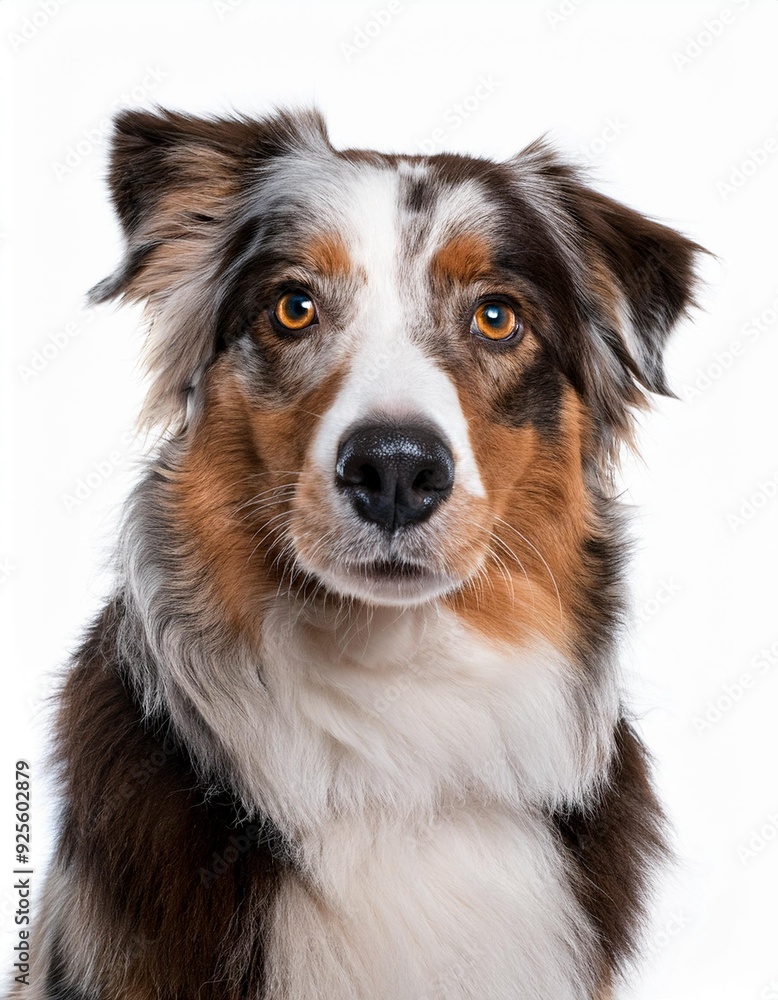 オーストラリアン・シェパードのポートレート(Australian Shepherd portrait on white background)
オーストラリアン・シェパードのポートレート(Australian Shepherd portrait on white background)