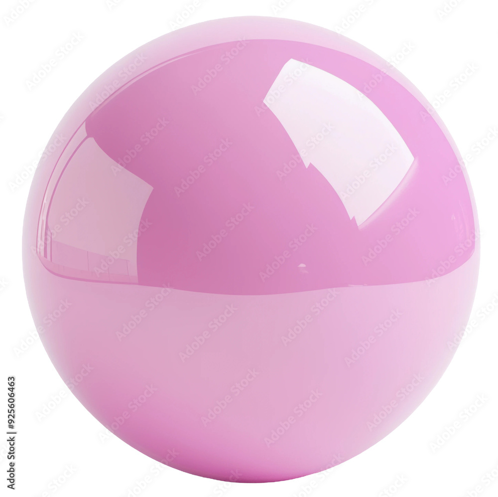 Glossy pink ball on a white background, cut out - stock png. Glossy pink ball on a white background, cut out - stock png.