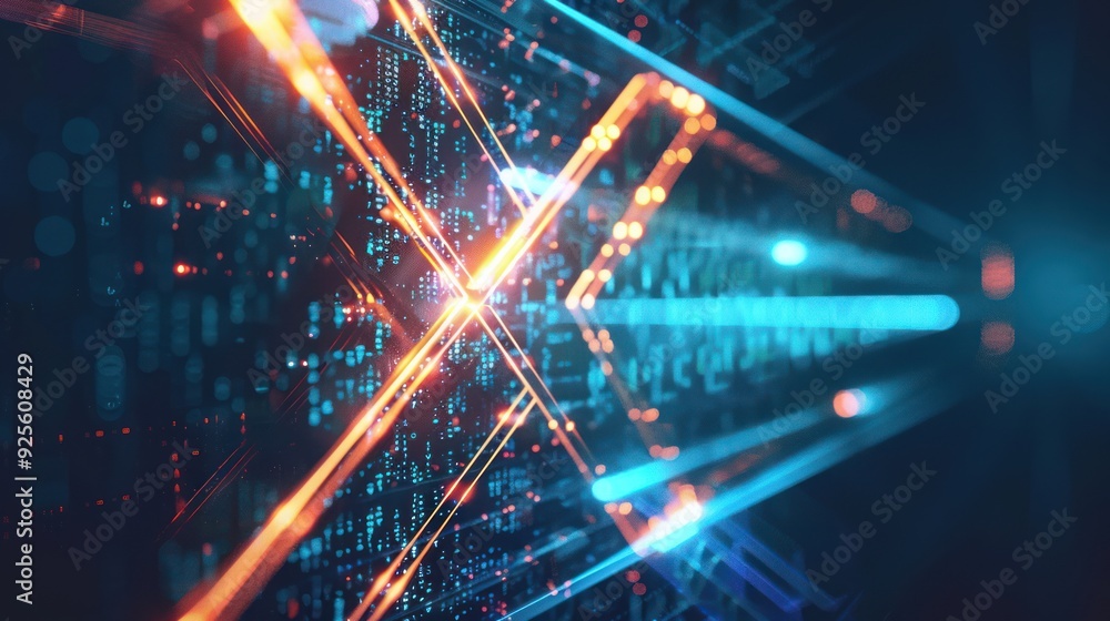 Fototapeta premium Abstract Digital Network Connection