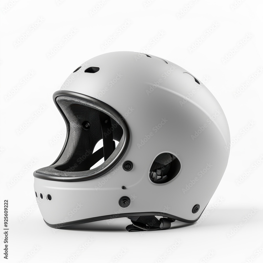Grey Matter Protection: Sleek and Modern Helmet, isolated on white background Grey Matter Protection: Sleek and Modern Helmet, isolated on white background