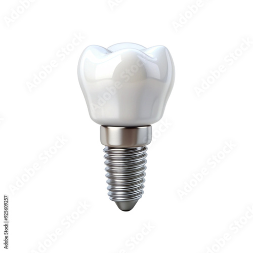 Dental Implants Surgery Concept 3D Rendering Transparent File Generative AI