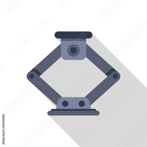 Car jack icon showing lifting mechanism with long shadow