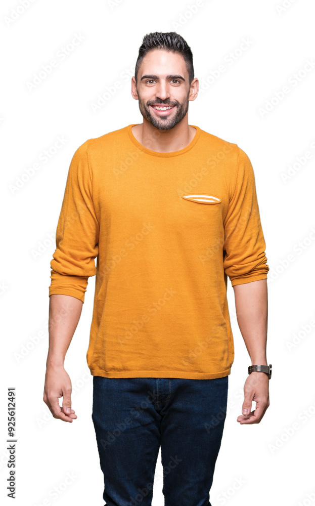 Young handsome man over isolated background with a happy and cool smile on face. Lucky person. Young handsome man over isolated background with a happy and cool smile on face. Lucky person.