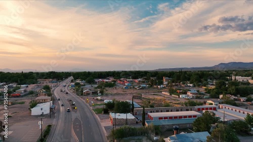 Aerial View Flying North Over Tularosa New Mexico