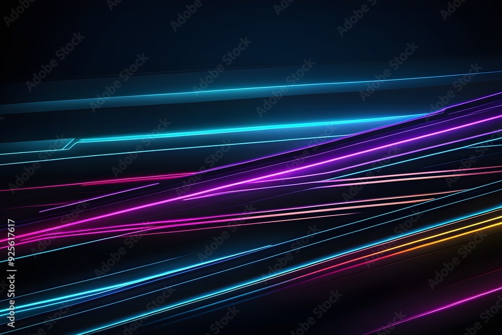 A colorful, neon-lit image with a dark background A colorful, neon-lit image with a dark background