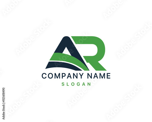 AR or RA letter logo design vector