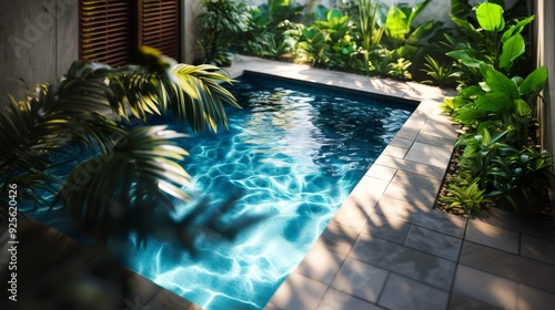 Luxury modern swiming pool photo