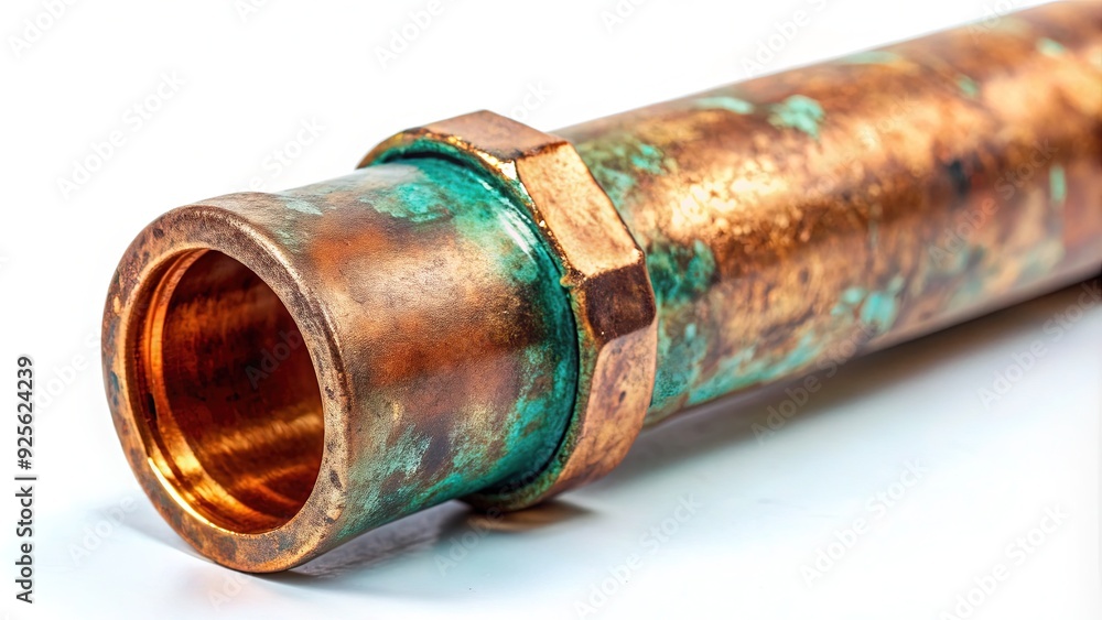 * Copper patina: color detail (tone/texture of the pipe) * Copper patina: color detail (tone/texture of the pipe)