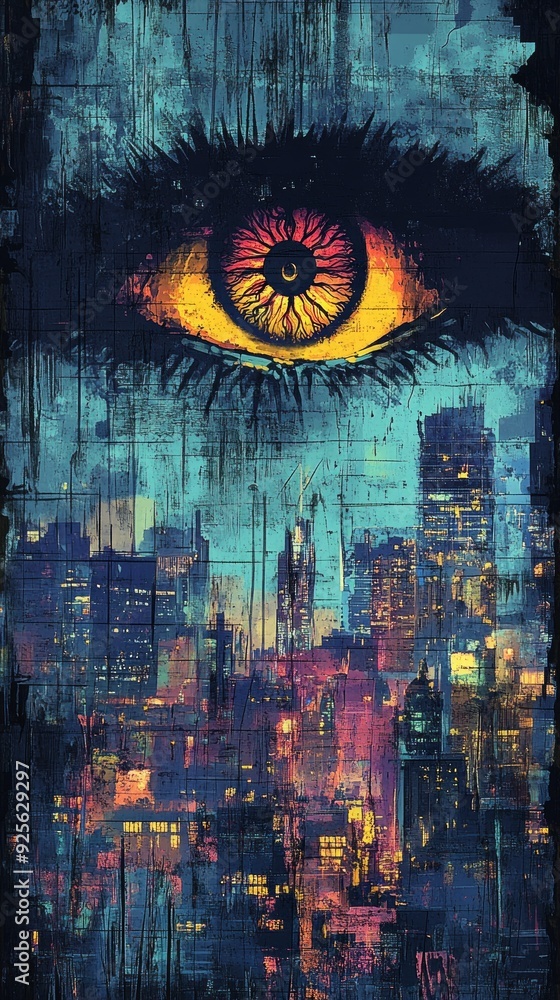 Obraz premium Eye of Providence Modern Art Christianity, Freemasonry Religion Spiritual Symbol