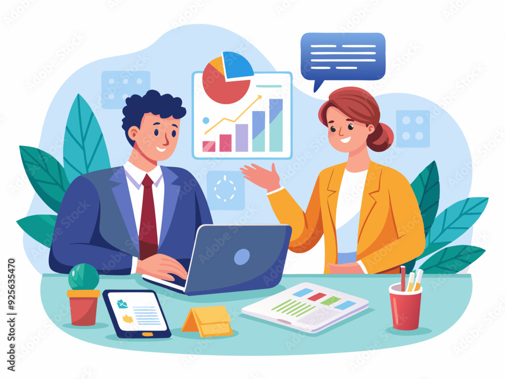 corporate management team meeting illustration corporate management team meeting illustration