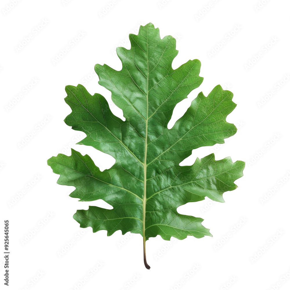 Fototapeta premium A Single Green Oak Leaf