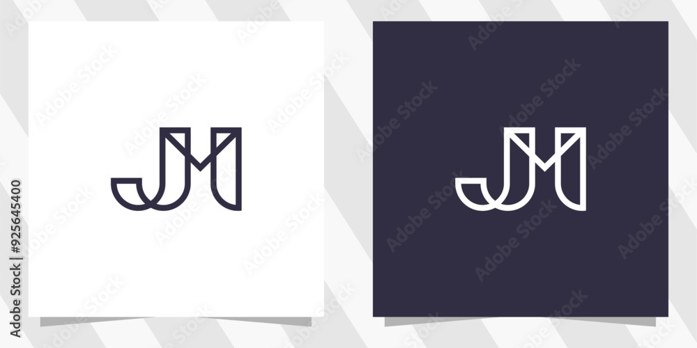 letter jm mj logo design vector letter jm mj logo design vector