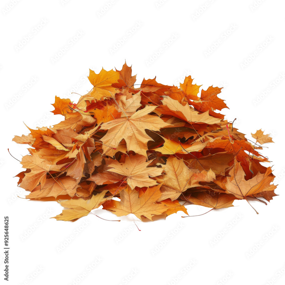 A Pile of Dried Orange and Brown Maple Leaves A Pile of Dried Orange and Brown Maple Leaves