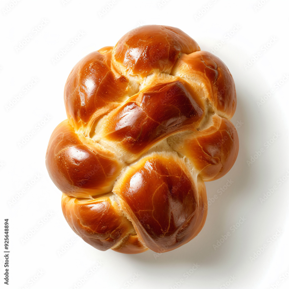a braided bread on a white surface a braided bread on a white surface