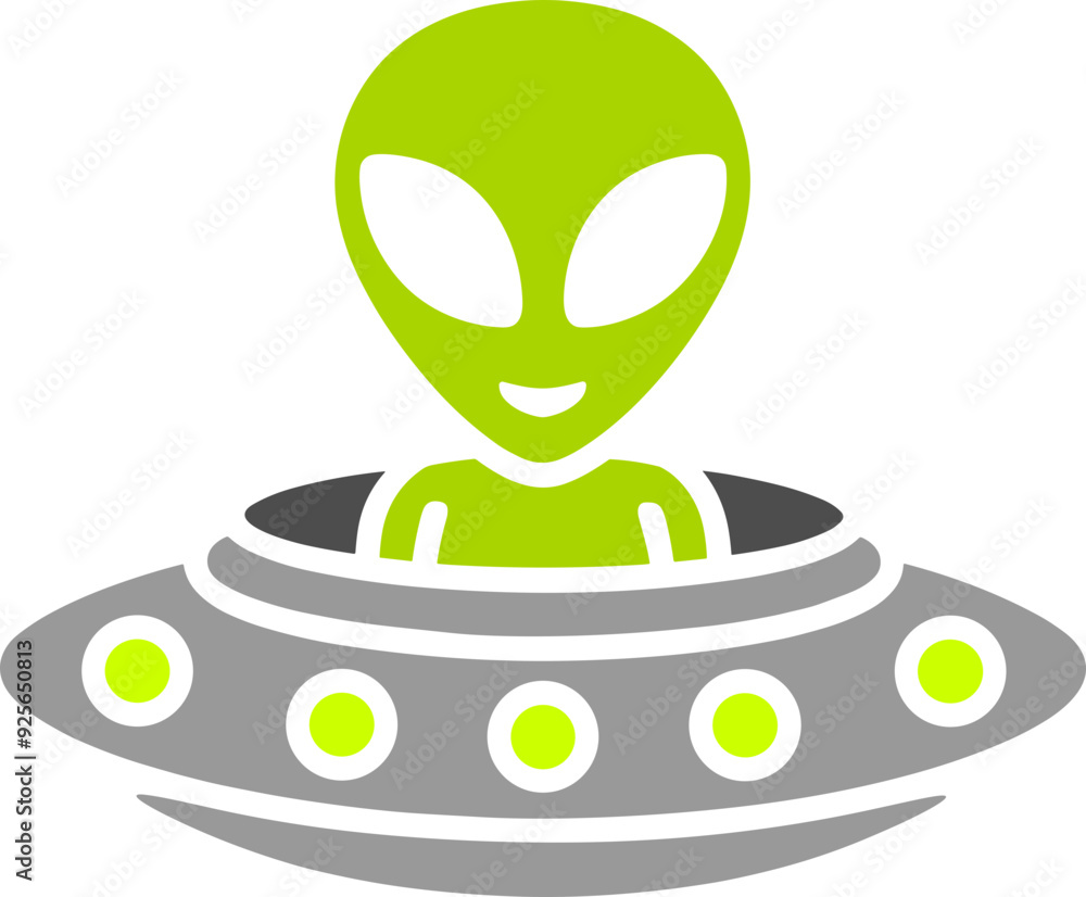 green alien ufo Stock Vector | Adobe Stock
