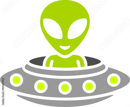 green alien ufo