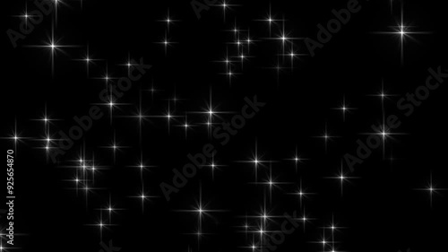 Wallpaper Mural sparkle stars silver background christmas holiday, Colorful blinking stars on black background,
 Beautiful loop flickering falling gold stars particles on black background. falling sparkling stars. Torontodigital.ca