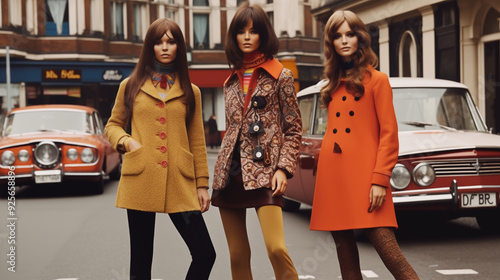 Swinging London in the 60s with a primary focus on full-bodied female models	