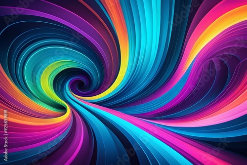 A colorful swirl of colors with a spiral shape