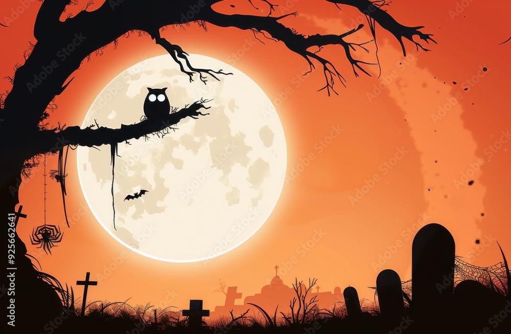 Spooky Full Moon Night Spooky Full Moon Night