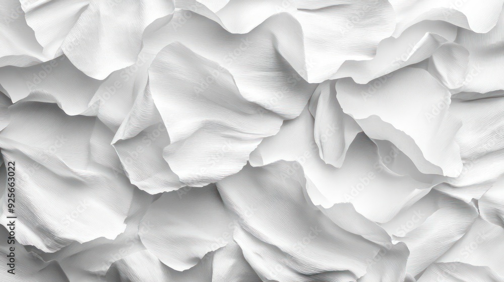 A grey background with a series of folded paper elements that give the impression of a cloudy sky or A grey background with a series of folded paper elements that give the impression of a cloudy sky or