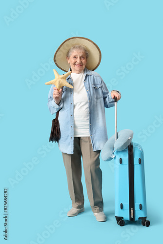 Senior female tourist with ...