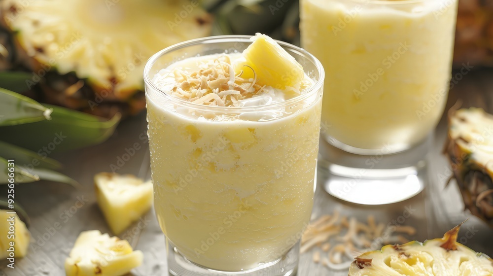 Refreshing Pineapple Smoothie with Coconut Refreshing Pineapple Smoothie with Coconut