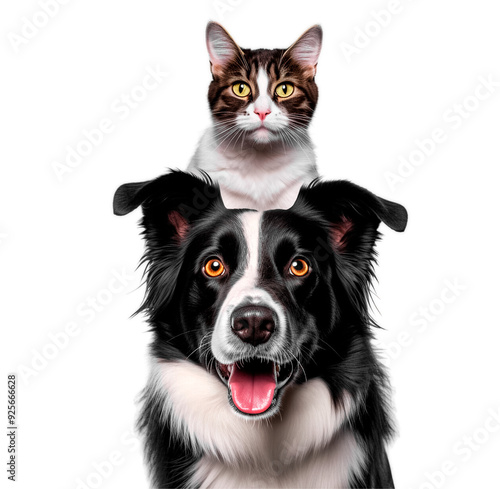 Cat and dog duo high quality pets  photo