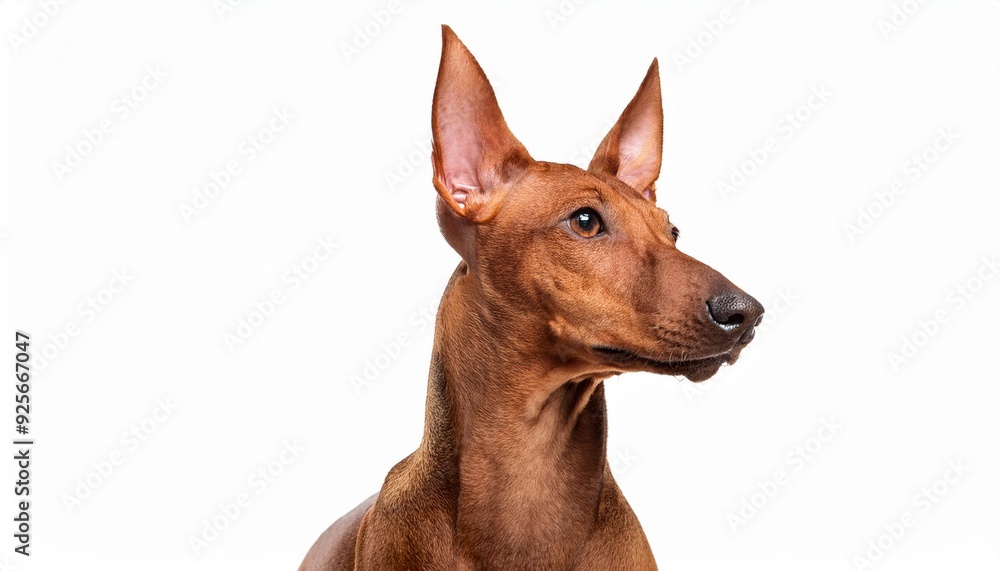 ファラオ・ハウンドのポートレート(Pharaoh Hound portrait on white background)
ファラオ・ハウンドのポートレート(Pharaoh Hound portrait on white background)