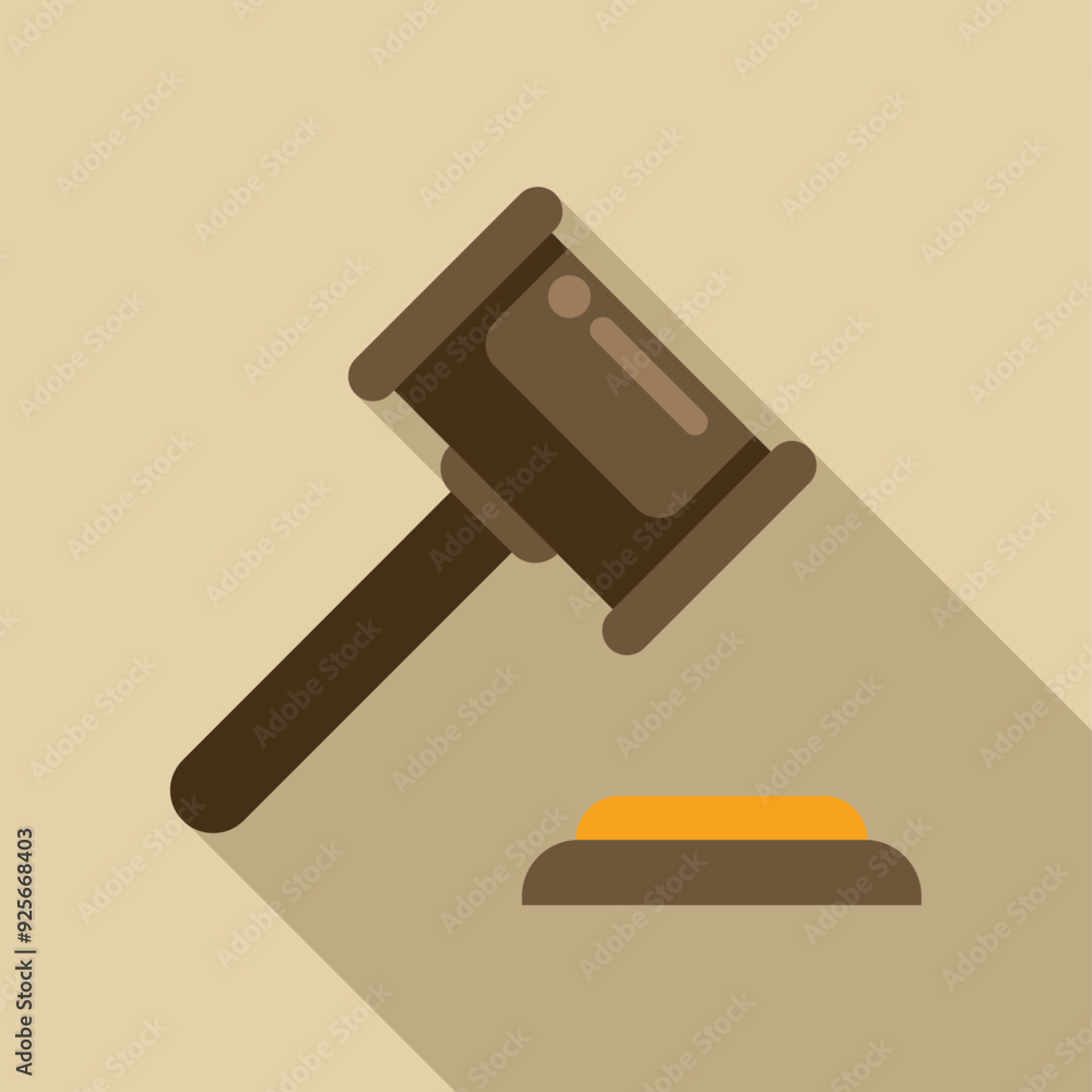 Brown gavel is striking a sound block, symbolizing a decision being made Brown gavel is striking a sound block, symbolizing a decision being made