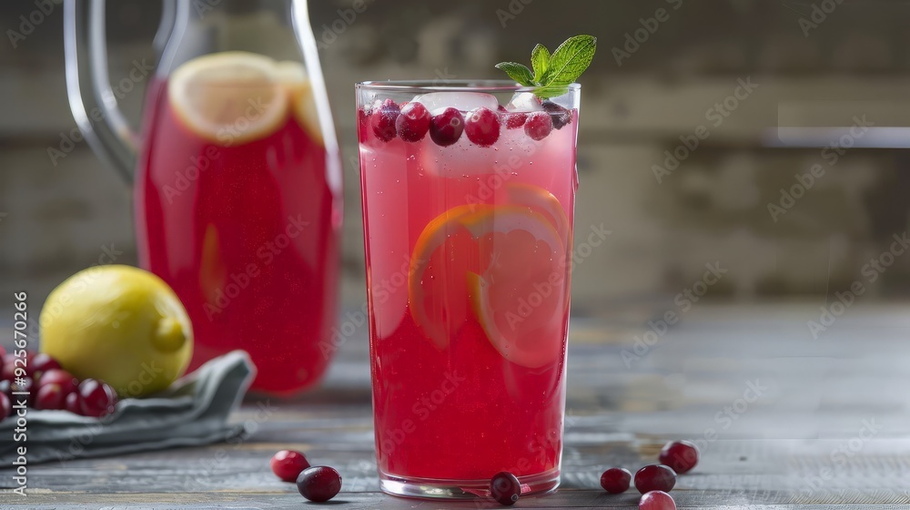 custom made wallpaper toronto digitalRefreshing Cranberry Lemonade with Ice and Mint