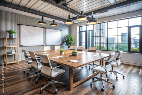 Wallpaper Mural design thinking training space modern conference table whiteboard markers teamwork collaboration creativity innovation Torontodigital.ca