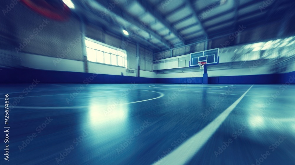 Basketball Court with Motion Blur Basketball Court with Motion Blur