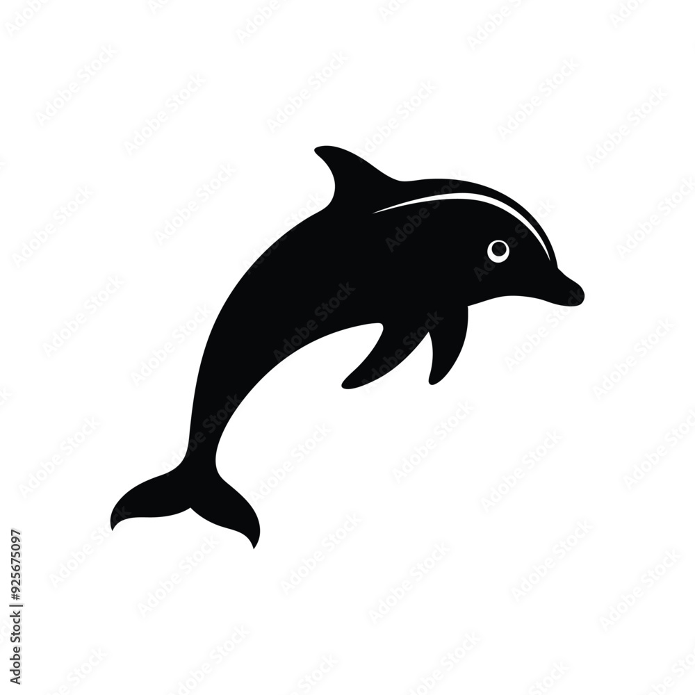 dolphin silhouette vector art with white background dolphin silhouette vector art with white background