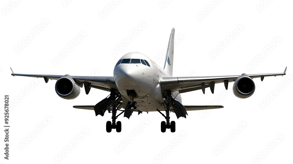 Obraz premium airplane on the runway, transparent background.
