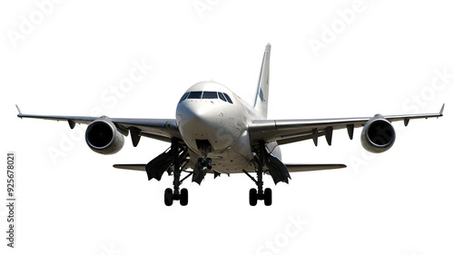 airplane on the runway, transparent background.